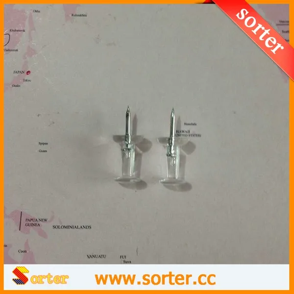 The clear round head pin office pin