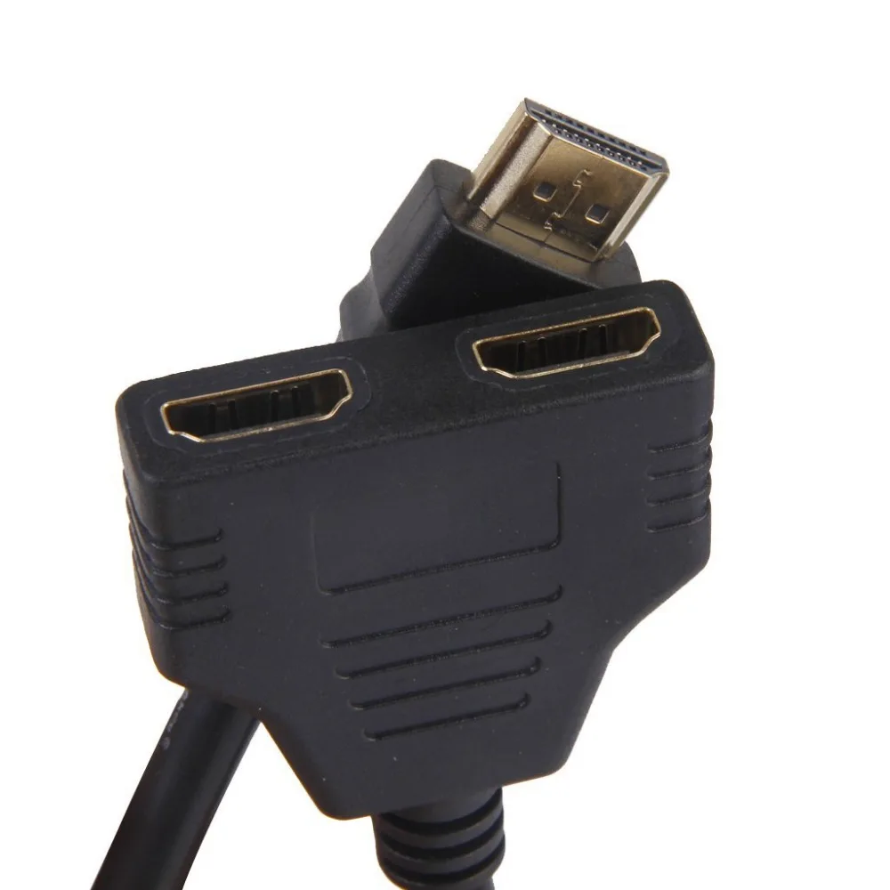 Hot Selling 1080P HDMI Male to Dual HDMI Female 1 in 2 out Splitter Cable Adapter Converter for LCD Projectors