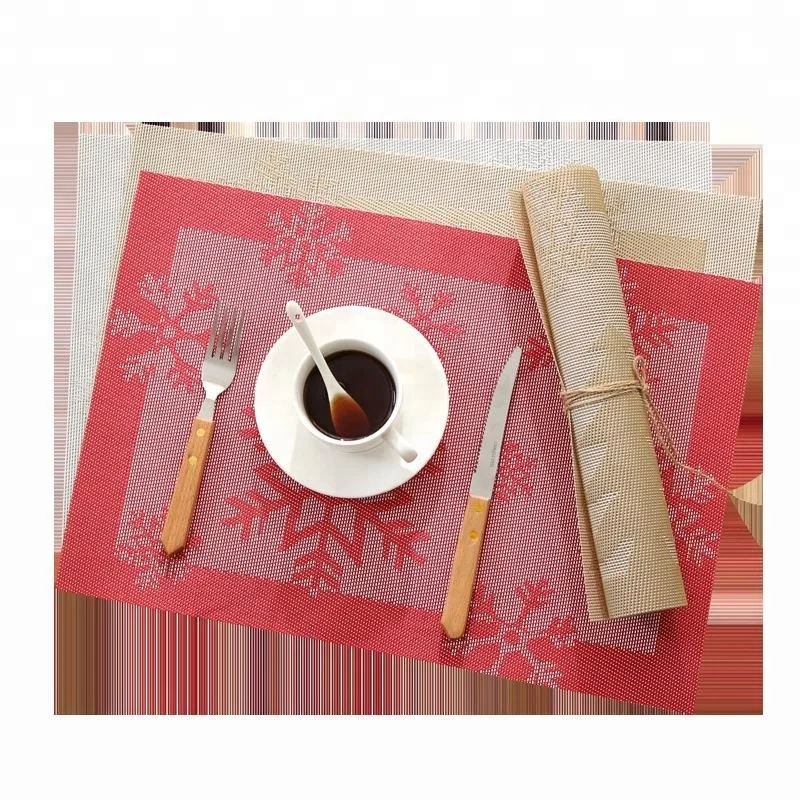 Christmas Table Placemat For Dining Table Heat Resistant Placemats Christmas Snowflake Placemats