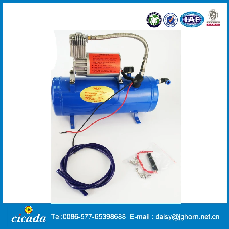 12V 1.6 Gallon Tank and 150 PSI Compressor