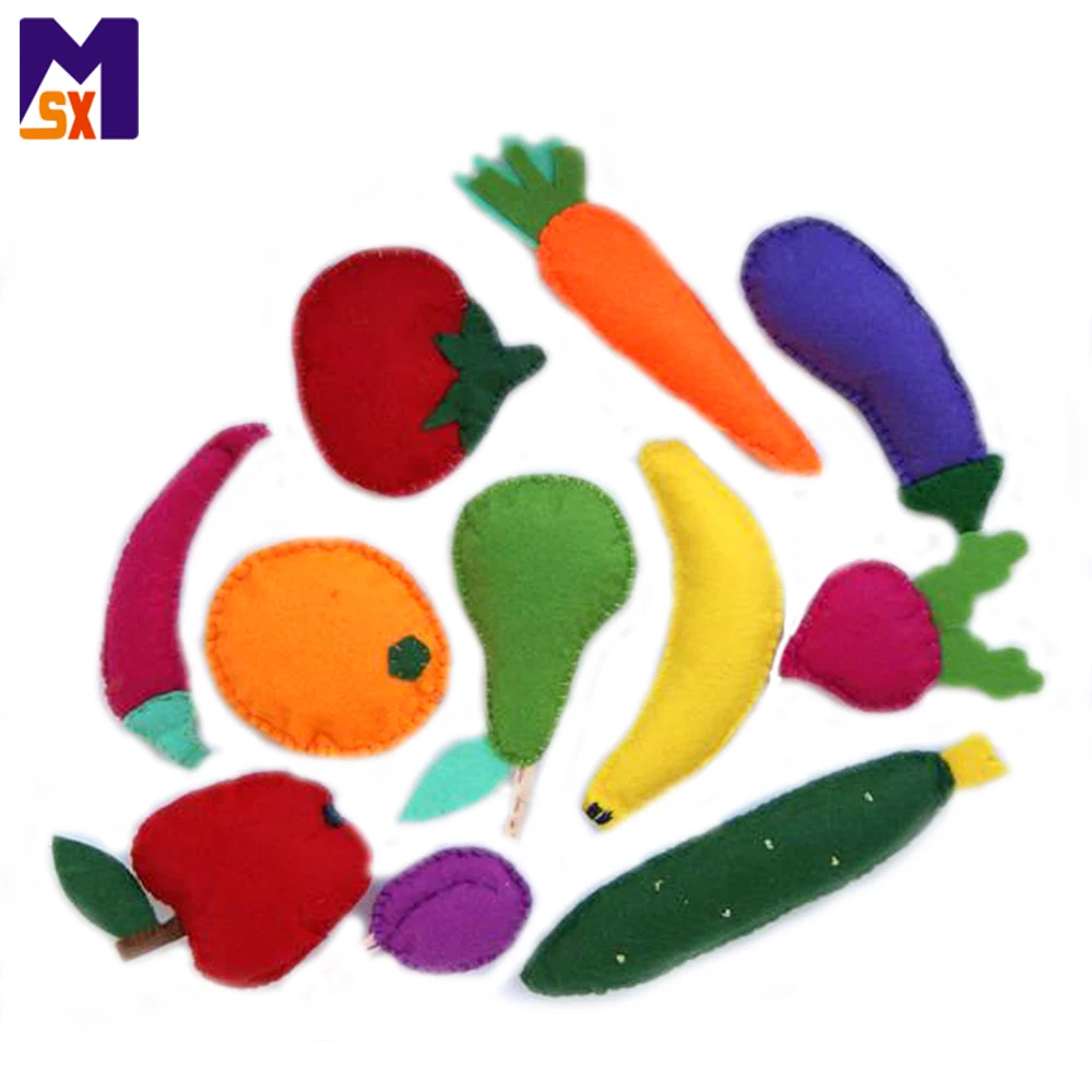Custom felt stuffed toys fruit and vegetable toy