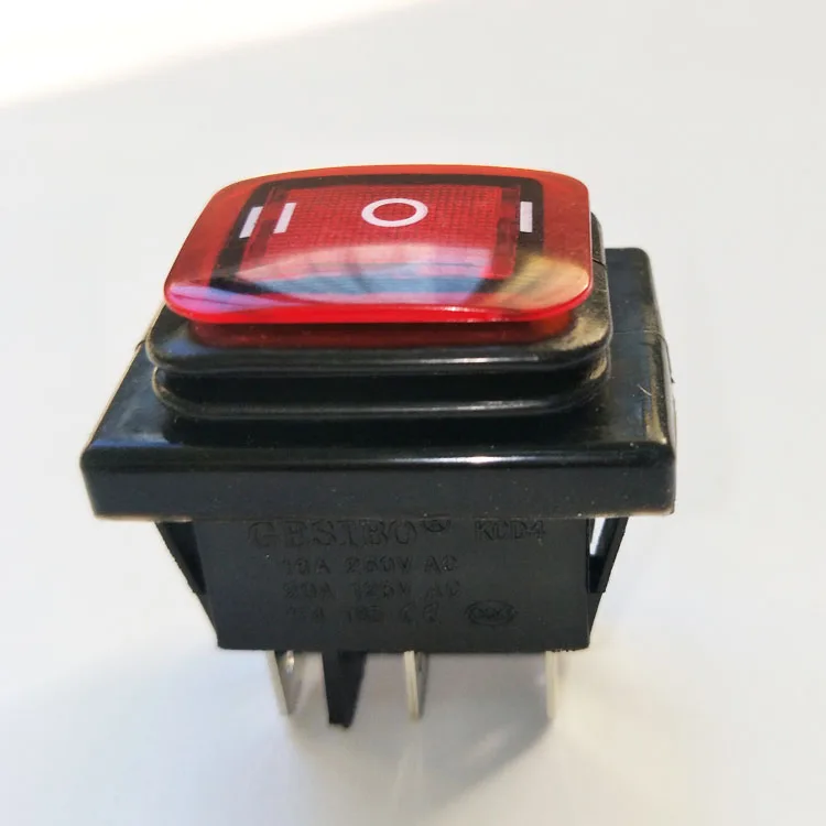 Waterproof 3 position T105 55 6 pins ON OFF ON illuminated rocker switches