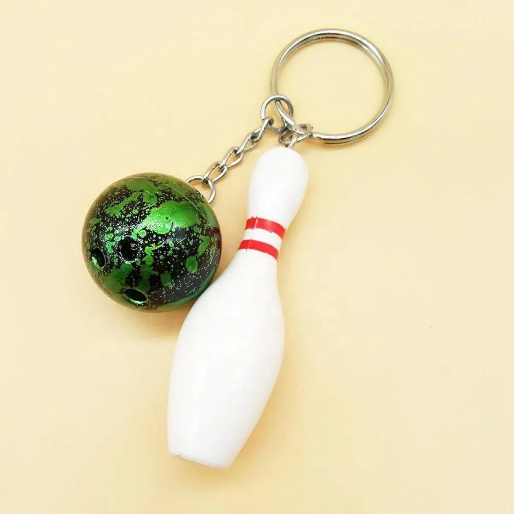 Wholesale bowling ball and pin party favor gifts sports souvenirs bowling keychain