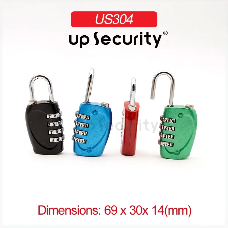 Mini Padlock Travel Suitcase Password Lock Security Luggage tag lock 4 Digit Combination Lock