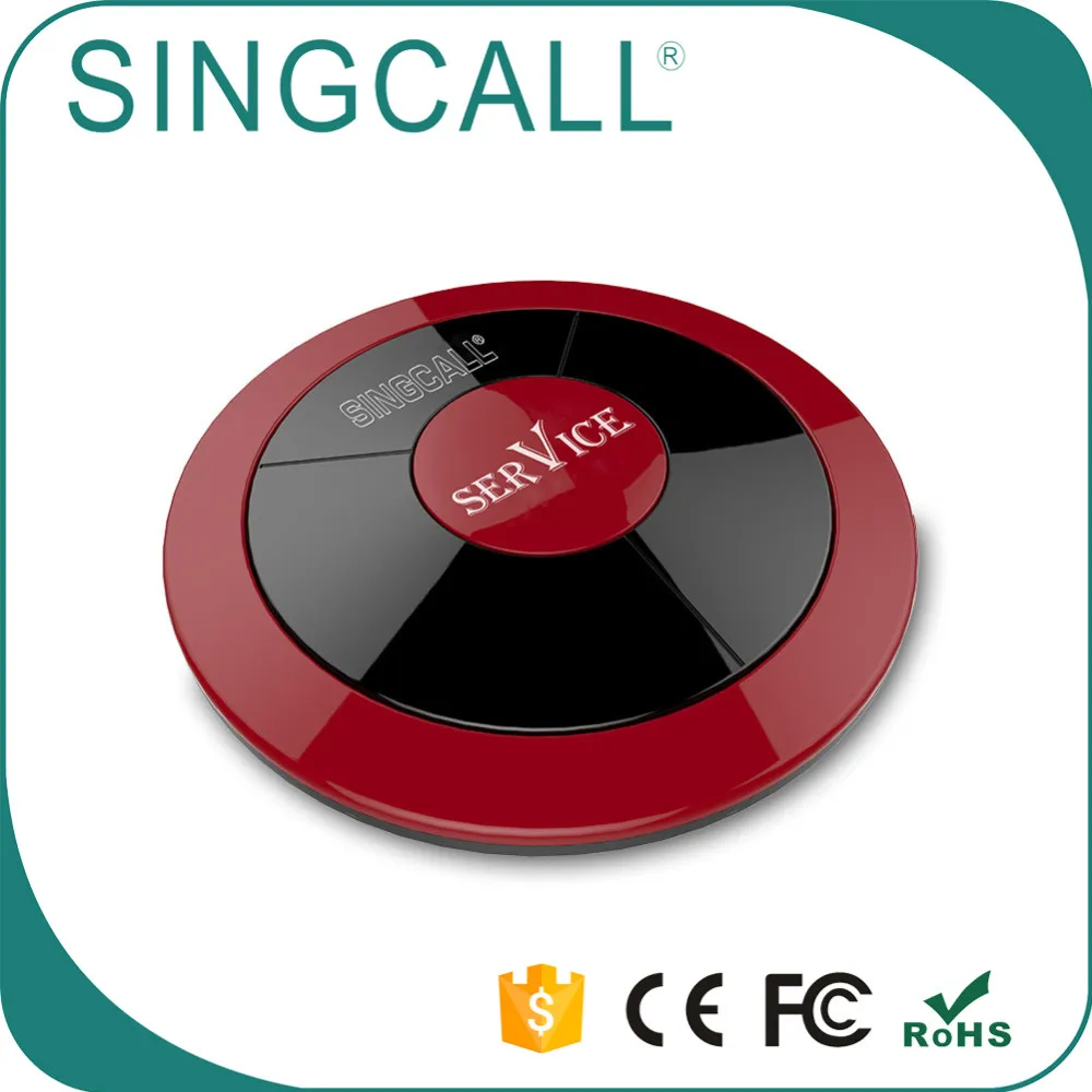 SINGCALL wireless waiter paging single button with waterproof function APE310 restaurant pager