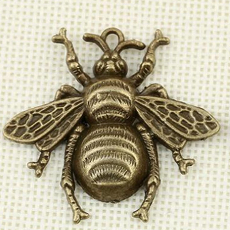 Hot sale custom zinc alloy insect bee pendant charms for DIY jewelry making