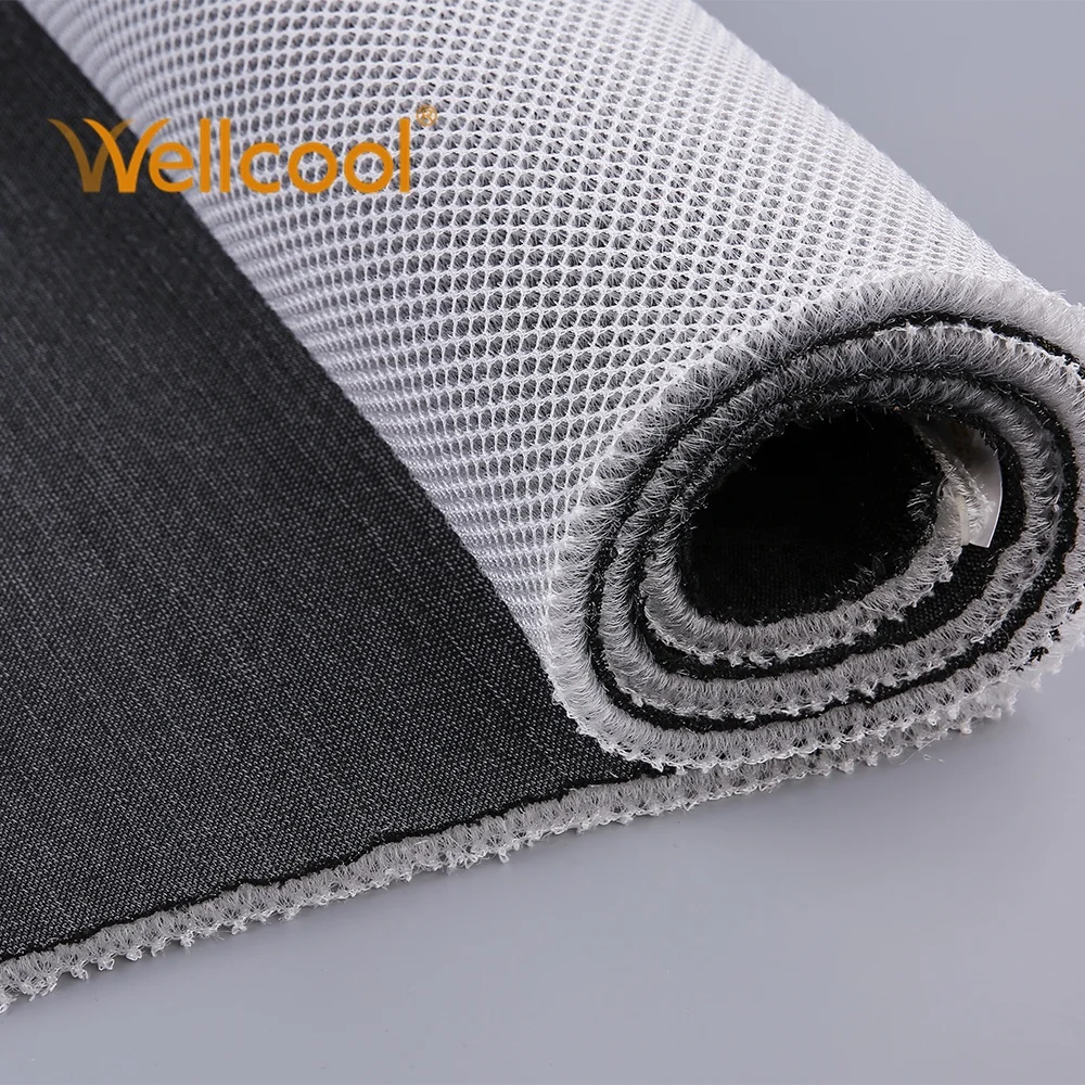 
OEM one side close 10mm thickness flame retardant 3d polyester air spacer mesh fabric for automotive seat ventilation system 