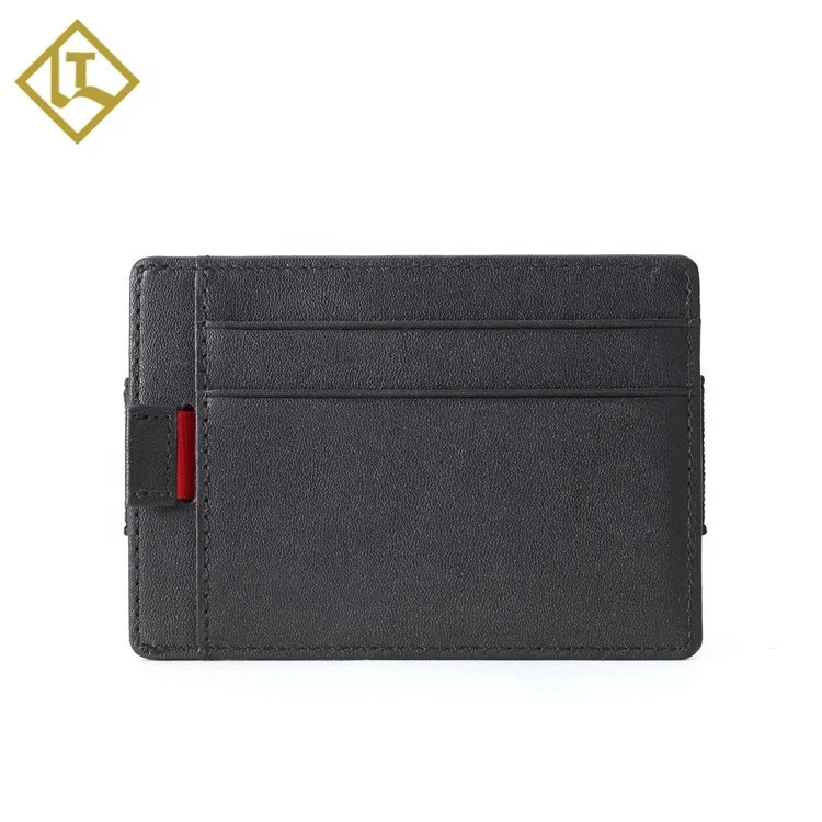 
OEM RFID blocking front pocket minimalistic leather credit card wallet mens slim wallet travel card holder 