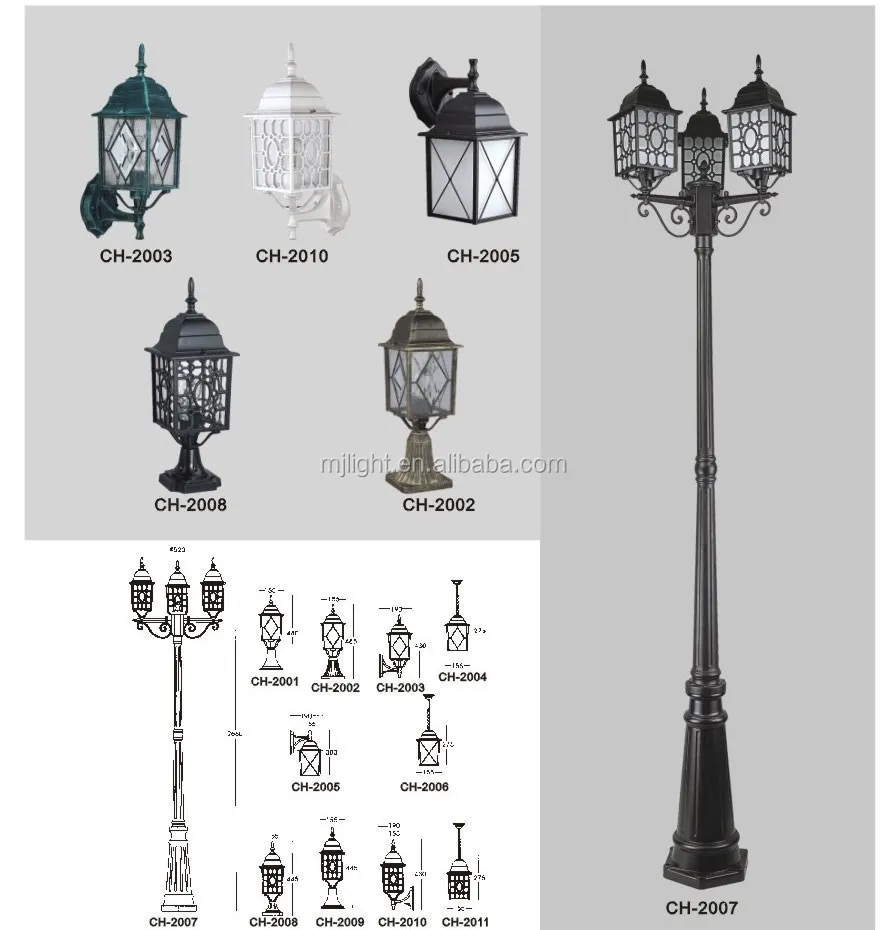 Bronze 30W 2M led garden lighting bollard