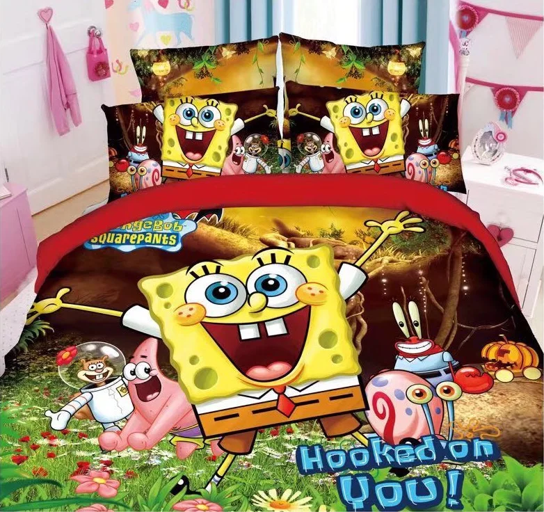
Cartoon Single Size Luxury 3pc Duvet Cover , Microfiber Comforter 3D kids character bedding. 