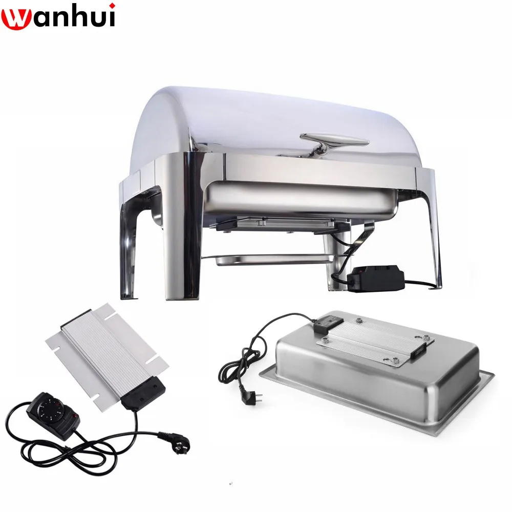 
Stainless steel roll top restaurant banquet chafer 
