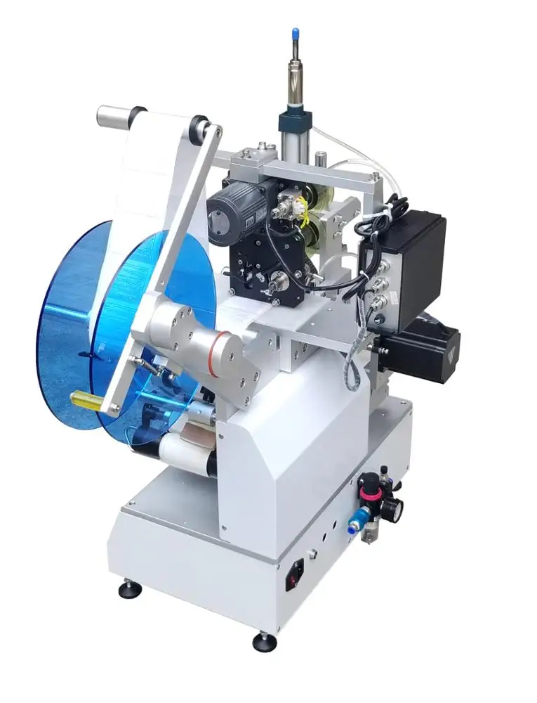 new design semi-automatic bottle 360 degree rotate labeling machine