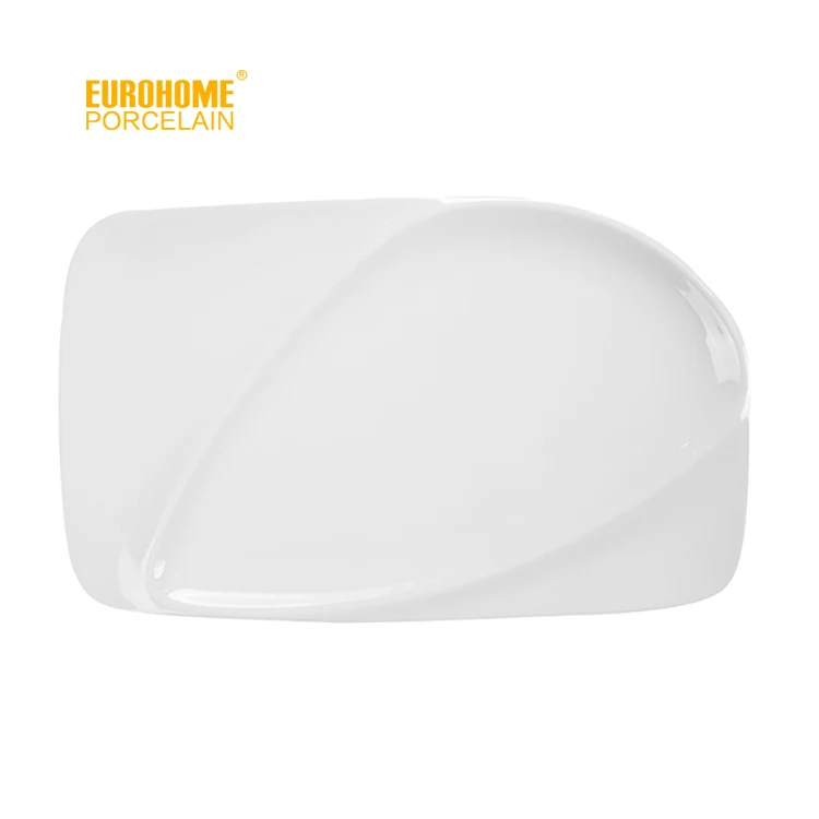 Eurohome factory restaurant chinaware hotel porcelain crockery white ceramic dish, fast food tray