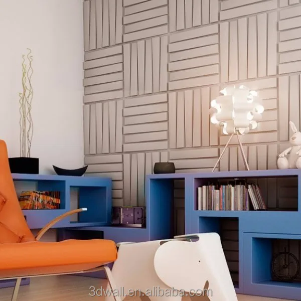 
new wave design plant fiber 3d decorative acoustic wall panels 