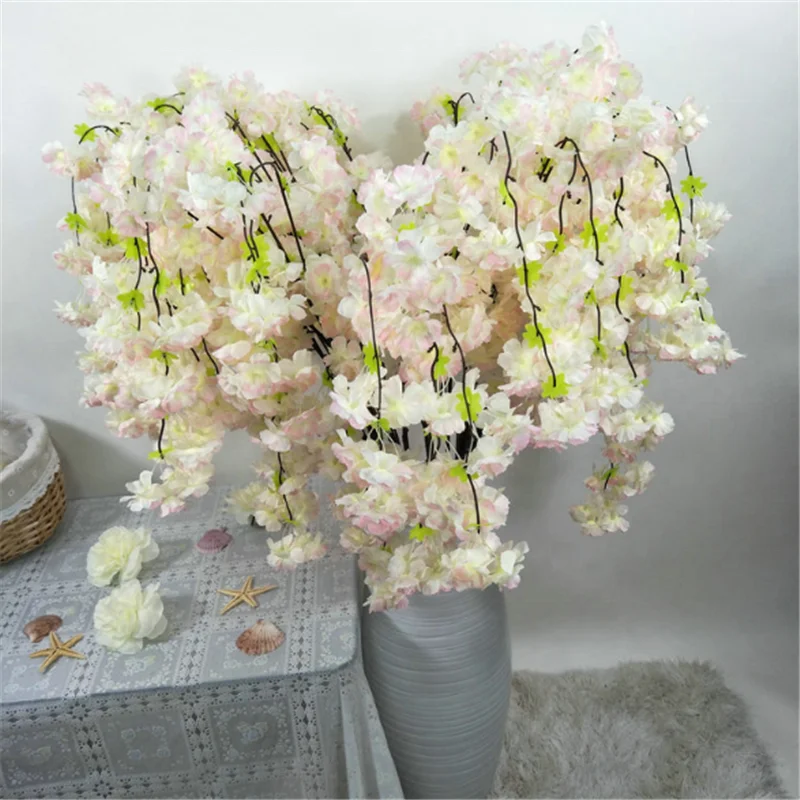 Manufacturer wholesale silk artificial cherry blossom branches for wedding decoration