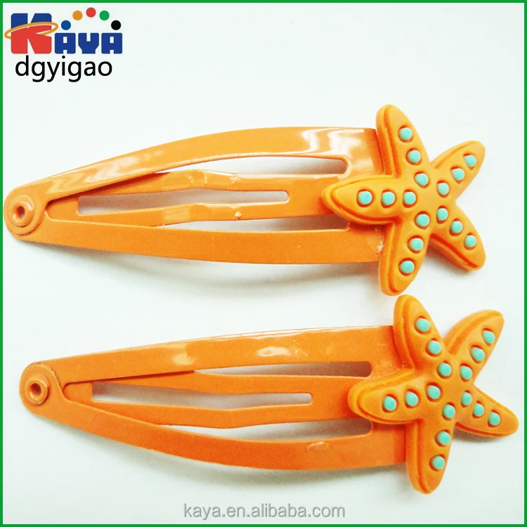 Rubber pvc decorative hair clips with frog shape