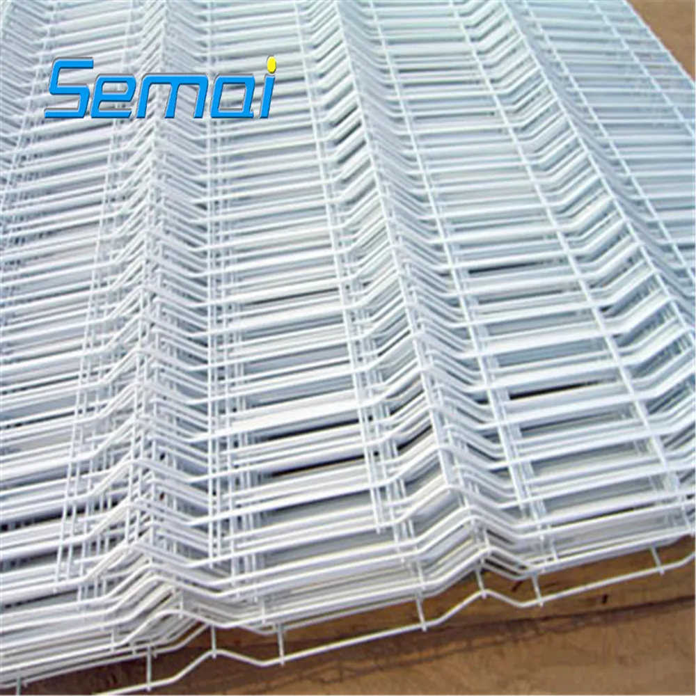 green or white color  powder coating steel wire welded mesh fence