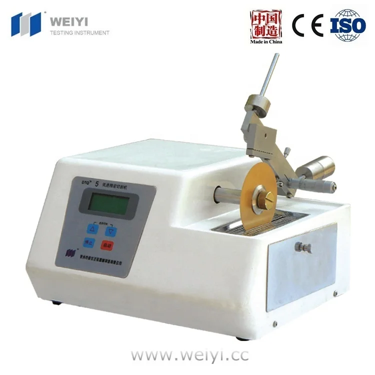 Low speed diamond saw metallographic specimen cutting machine