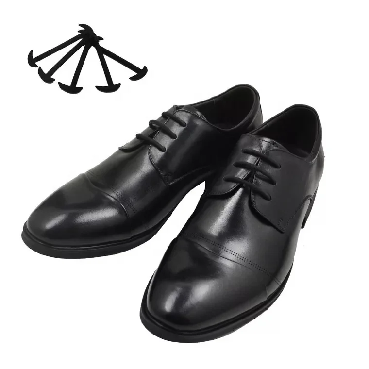 Designed creativity lazy elegant elastic no tie shoe laces silicone leather shoe laces