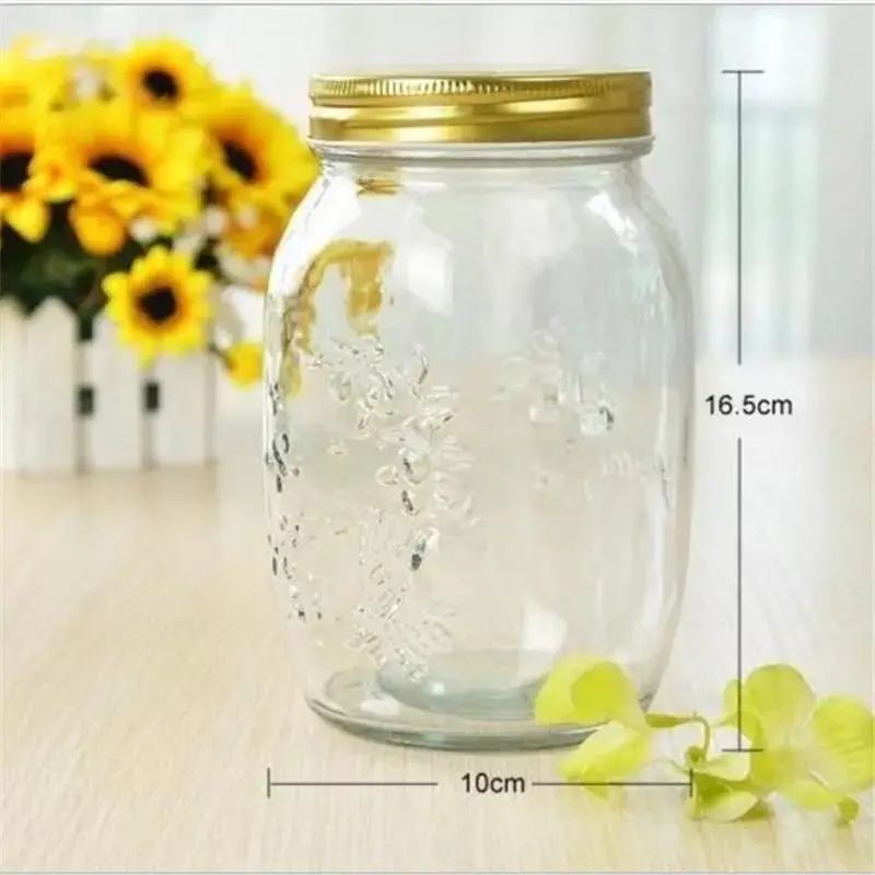 4oz/8oz Eco friendy Mason Taper Glass Honey/Jam Bottles and jars