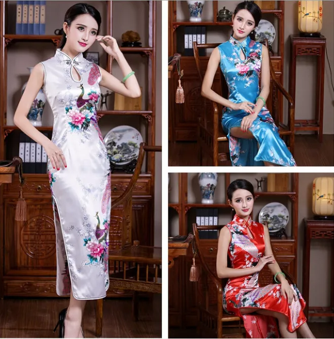  Лидер продаж длинное платье женские платья традиционное китайское qipao для продажи