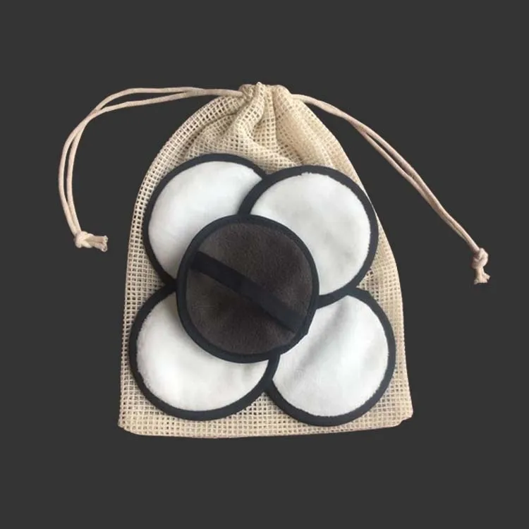 Beauty Skin Care Organic Reusable Washable Round Facial Cleansing Makeup Remover Cotton Pads