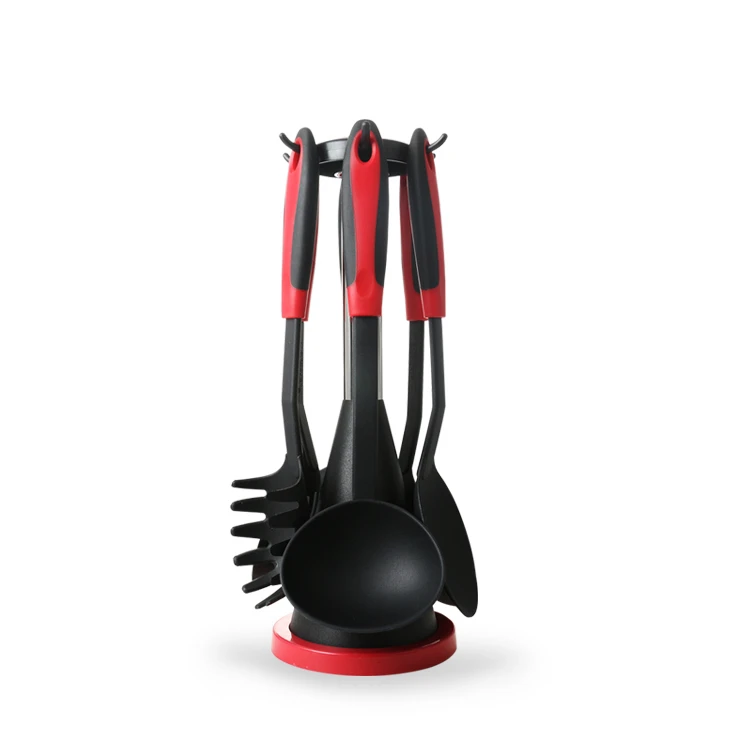 Amazon hot sell Rubberized coat Nylon Cooking and Baking Utensils