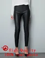 2016 New spring elegant ladies fashion PU leather Leggings wild Slim pencil trousers feet leather pants