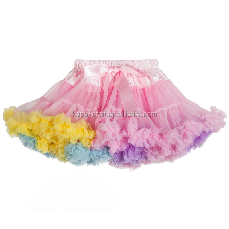 
High quality brown ballet dance tulle skirt baby girls skirts mini tutu 