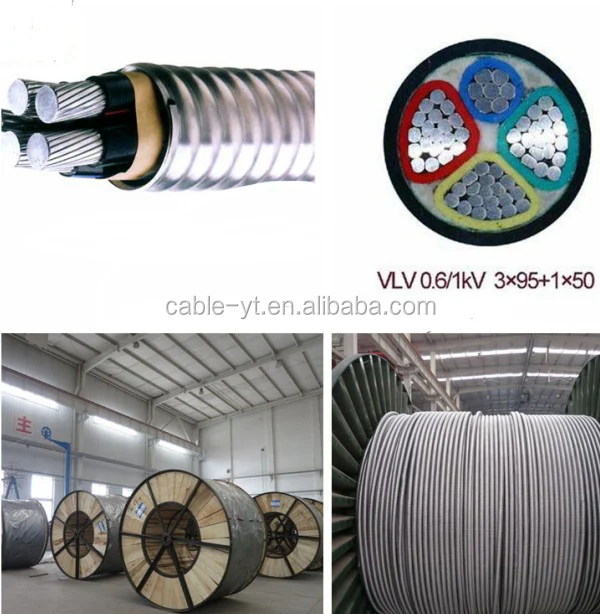 Cross Linked Polyethylene Insulated Polyvinyl Chloride Jacket Locked Armored Aluminium Alloy Power Cable ACWU90