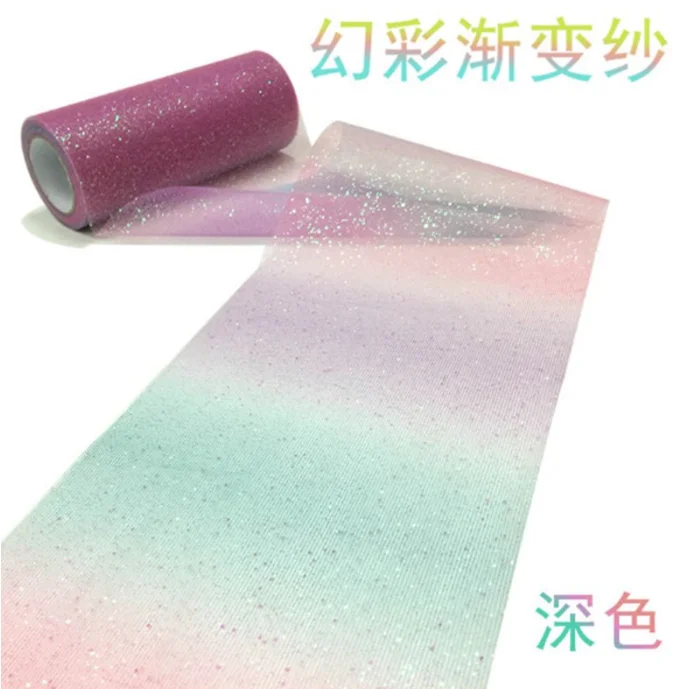 Радужное платье из органзы скрученный Тюль Свадебные украшения для вечеринок по случаю Дня Рождения Аксессуары ширина 15 см разной длины размера