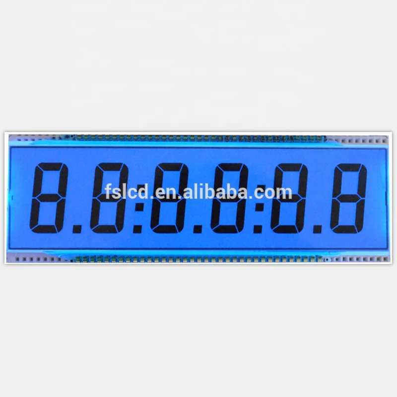 Customized Small Lcd Manufacturer Reflection 6 Digit 7 Segment Lcd Display Screen TN Positive Lcd Module