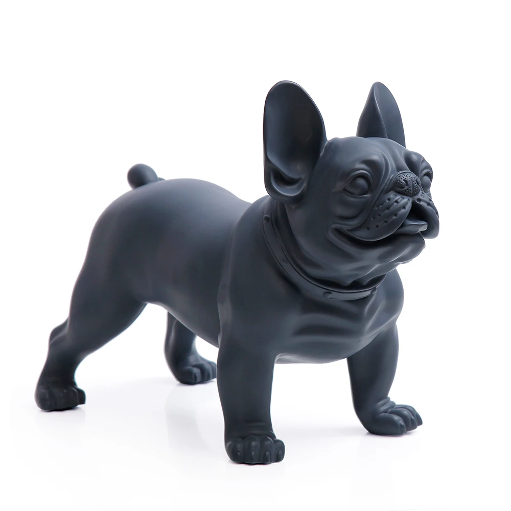 Fashion Lifelike Bulldog Mannequin Display Plastic Pet Dog Model
