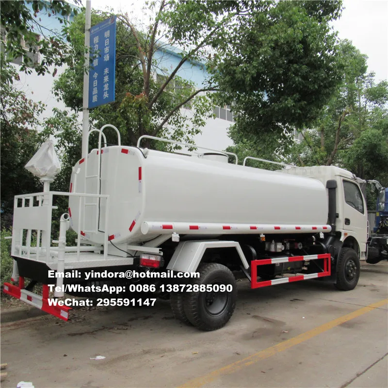  Dongfeng 4*2 6 wheeler блок развертки тележки yuchai 140hp разбрызгивание воды автомобиль 4 тонны 6000 литров 5000 топливный бак