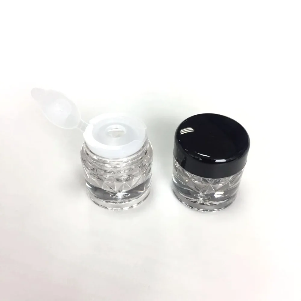 3g closable sifter loose powder cosmetic jar pigment pots with clear lids