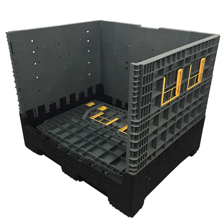 1200*1000*1000mm Stacked HDPE foldable plastic pallet box