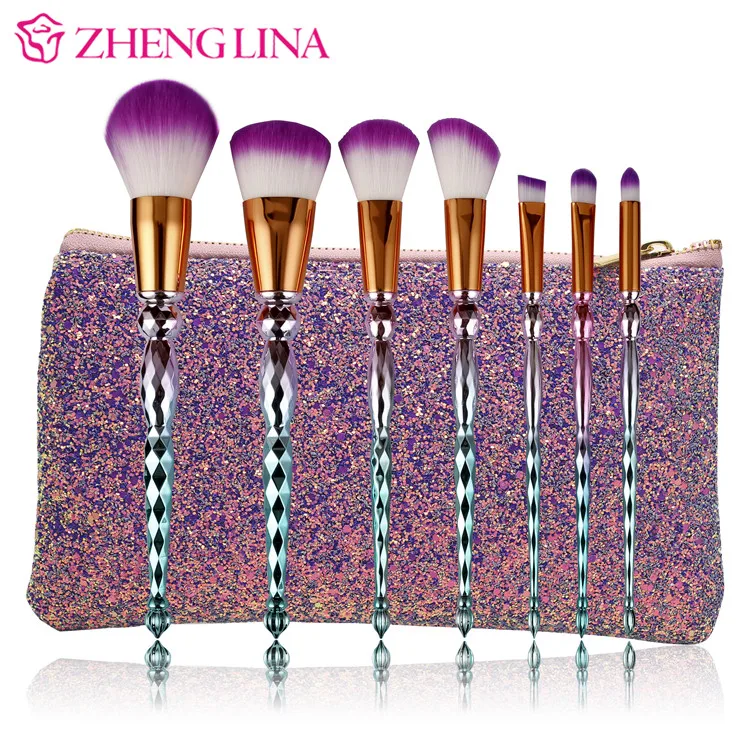 Алмаз рисунком в форме косметический набор кистей пудра для бровей румяна корректор для глаз Blending Brush