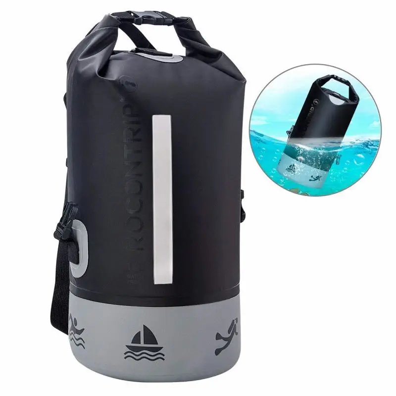 Dongguan hot sale new style outdoor camping accessories hiking swimming boating 500D PVC tarpaulin waterproof dry bag