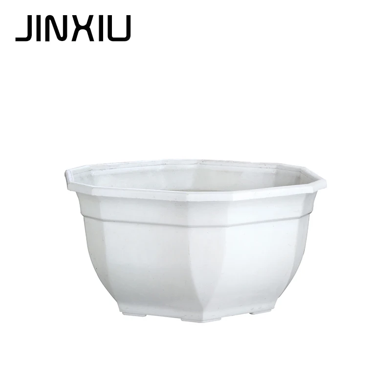 
recycled plasatic hexagon garden nursery pot 