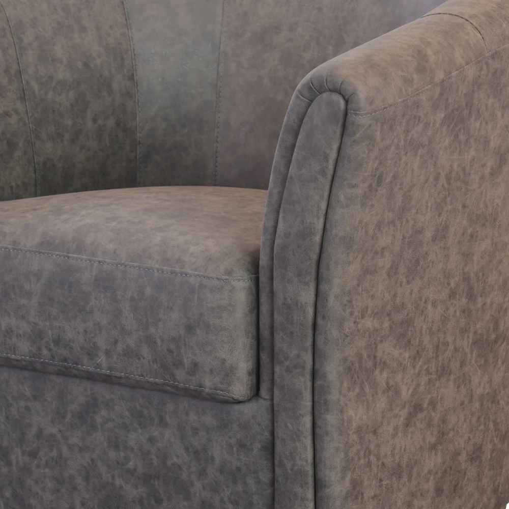 Upholstered Modern Metal Legs Fabric Accent Sofa For Living Room