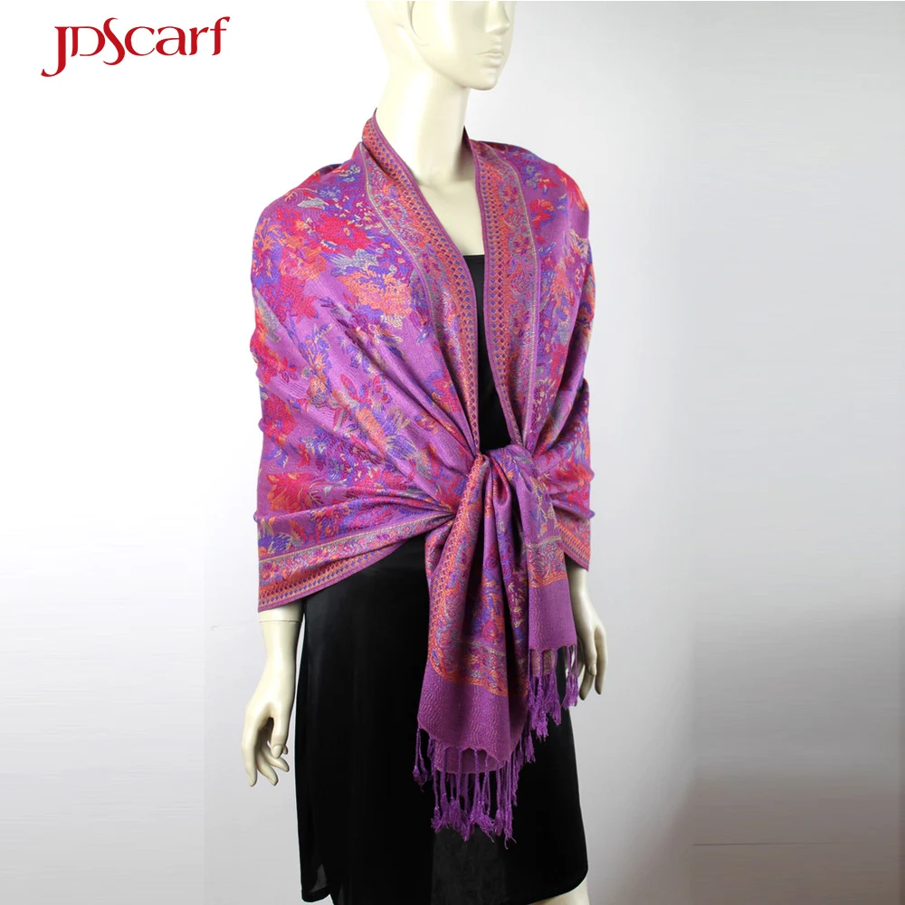 Russian wholesale pashmina viscose fashion shawls wraps ladies for winter