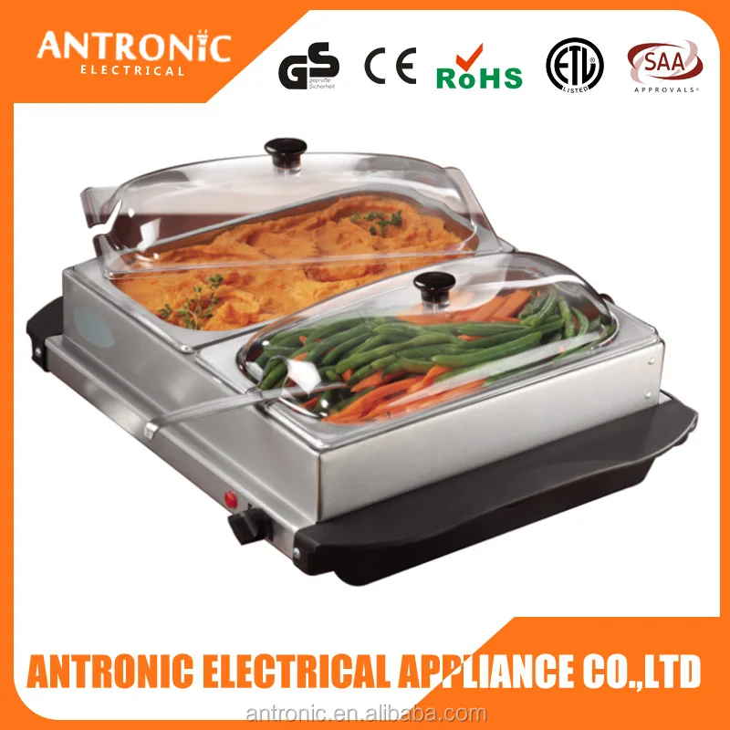 
ATC-BS628 electric buffet chafing dish food warmer with stand-alone warming tray 