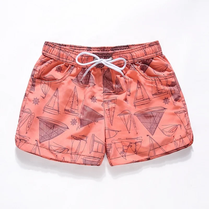 
Wholesale Women Beachwear Fashion Printed Beach Shorts Quick Dry Couples Swim Trunks 