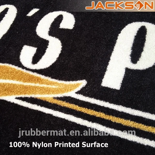 Custom Logo Nylon Printed Rubber Floor Carpet Entrance Mat For Door