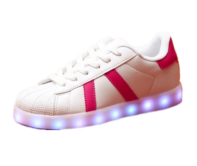 PU upper kids led light up shoes
