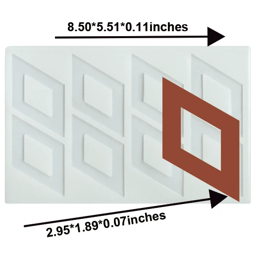 
Rhombus shape silicone garnishing sheet chocolate mold 