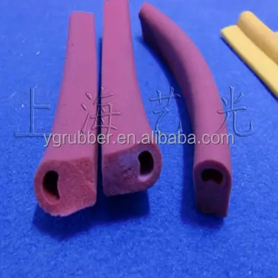 Customized P T E Style Silicone rubber foam strip for sealing