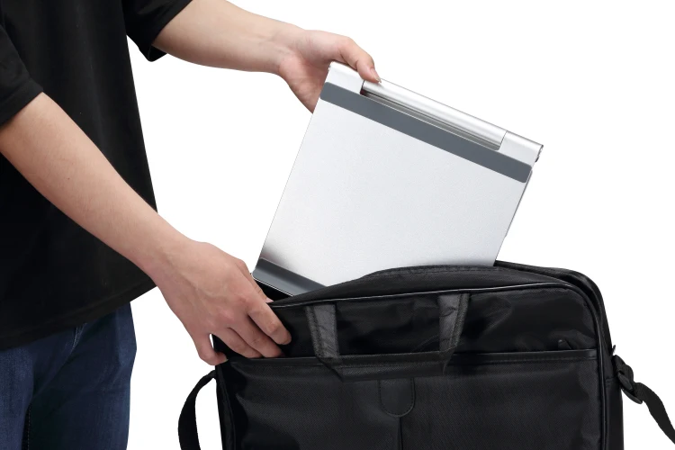 New ergonomic portable adjustable aluminum table folding 17 inch laptop stand
