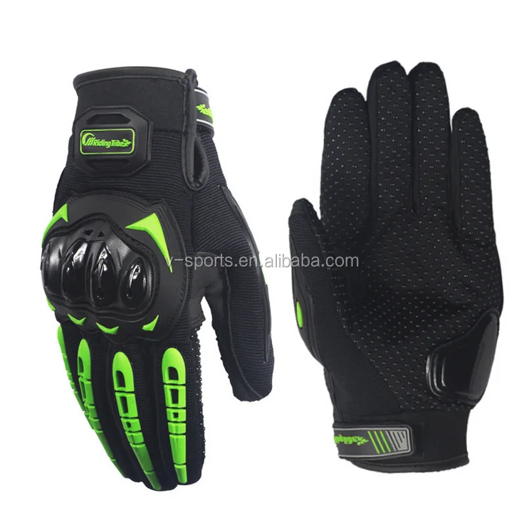 Riding Tribe Protective Black Luvas Motorcycle Leather Racing Gloves With OEM Service
