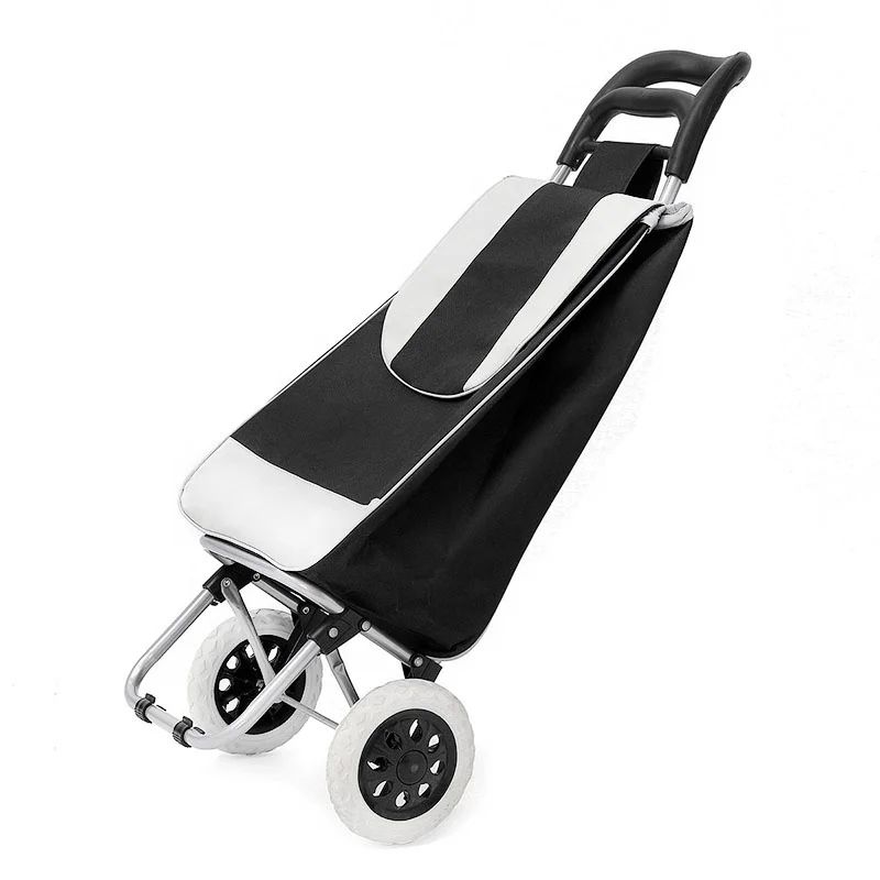 Hot selling oxford travel foldable trolley shopping bags shopping trolley bag with seat